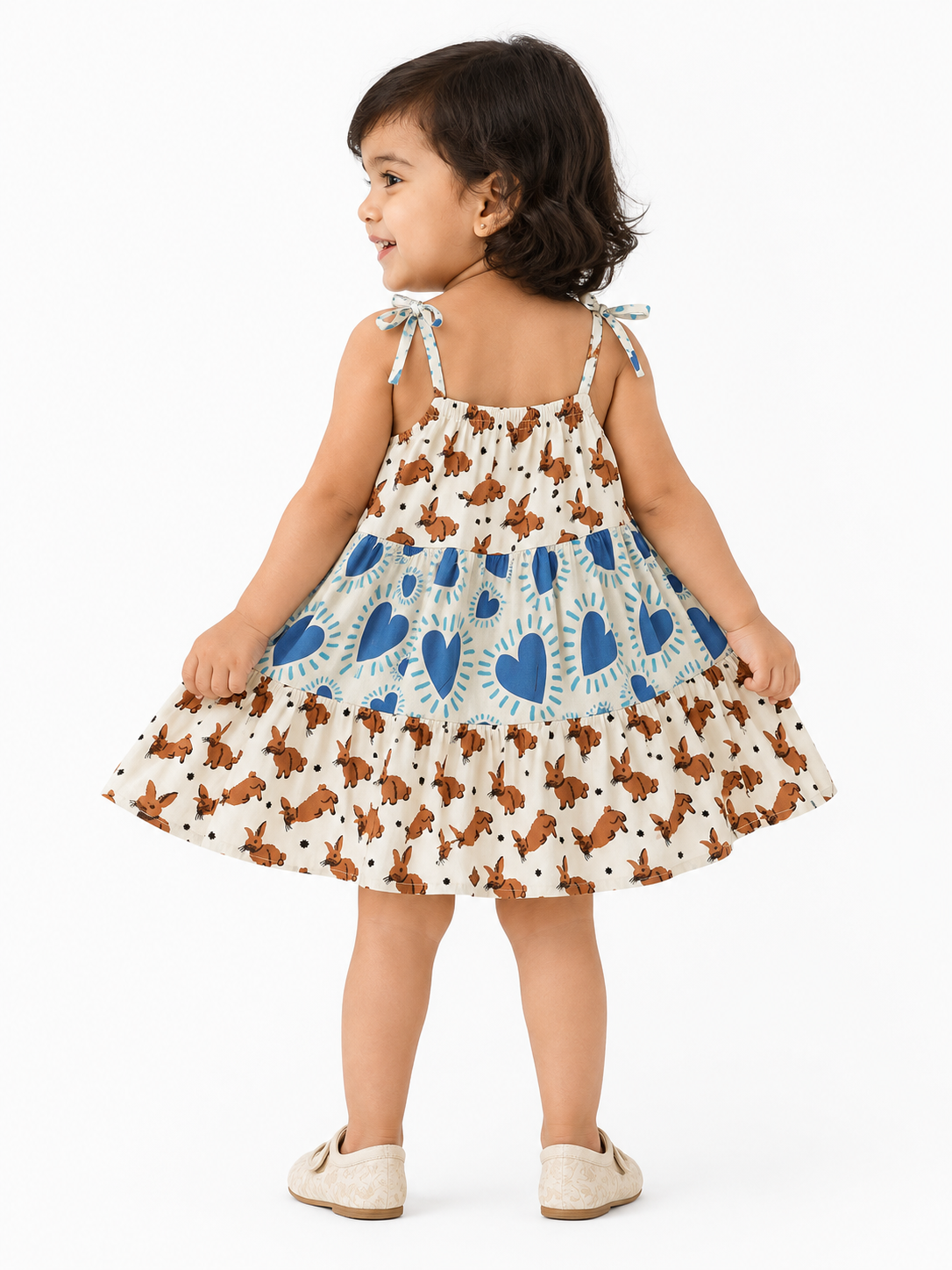 Bunny Bloom Hearts Tiered Dress