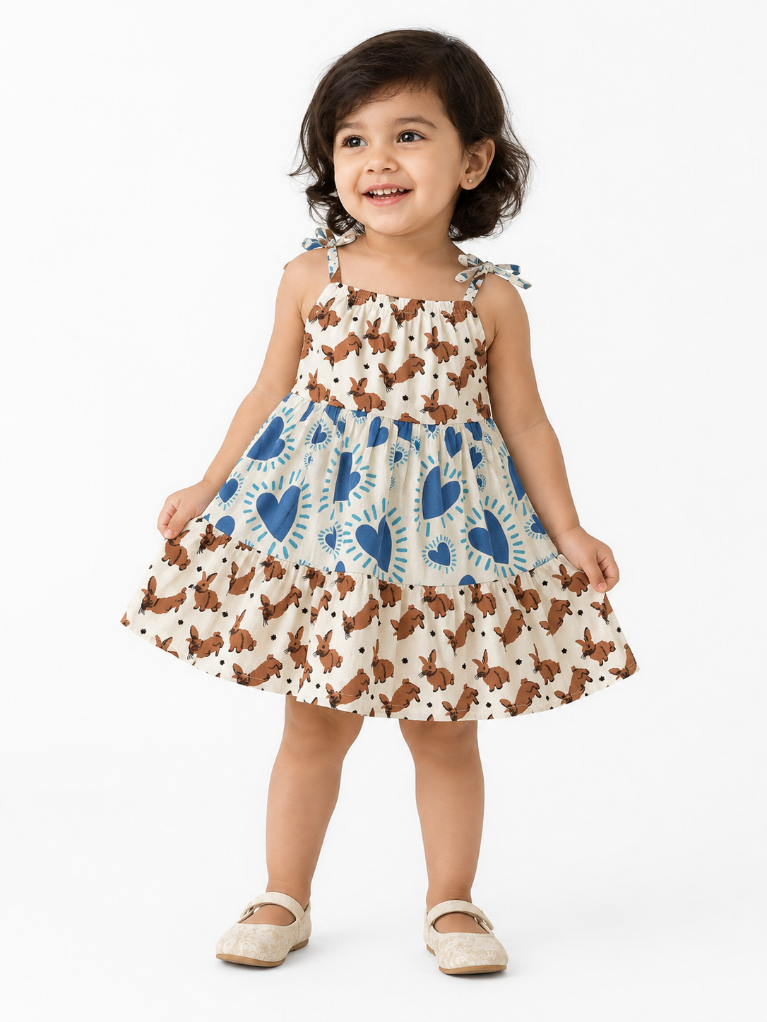 Bunny Bloom Hearts Tiered Dress