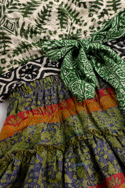Kabira Forest Boho Cotton Halter Top