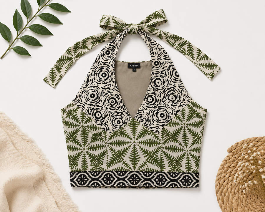 Forest Muse™ Halter Crop Top