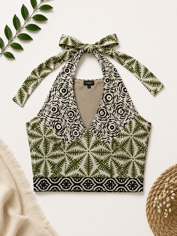 Forest Muse™ Halter Crop Top