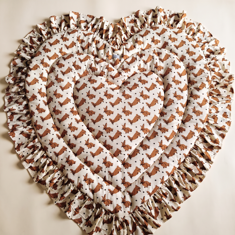 Little Bunny™ Heart Quilted Baby Mat — Woodland Bunny